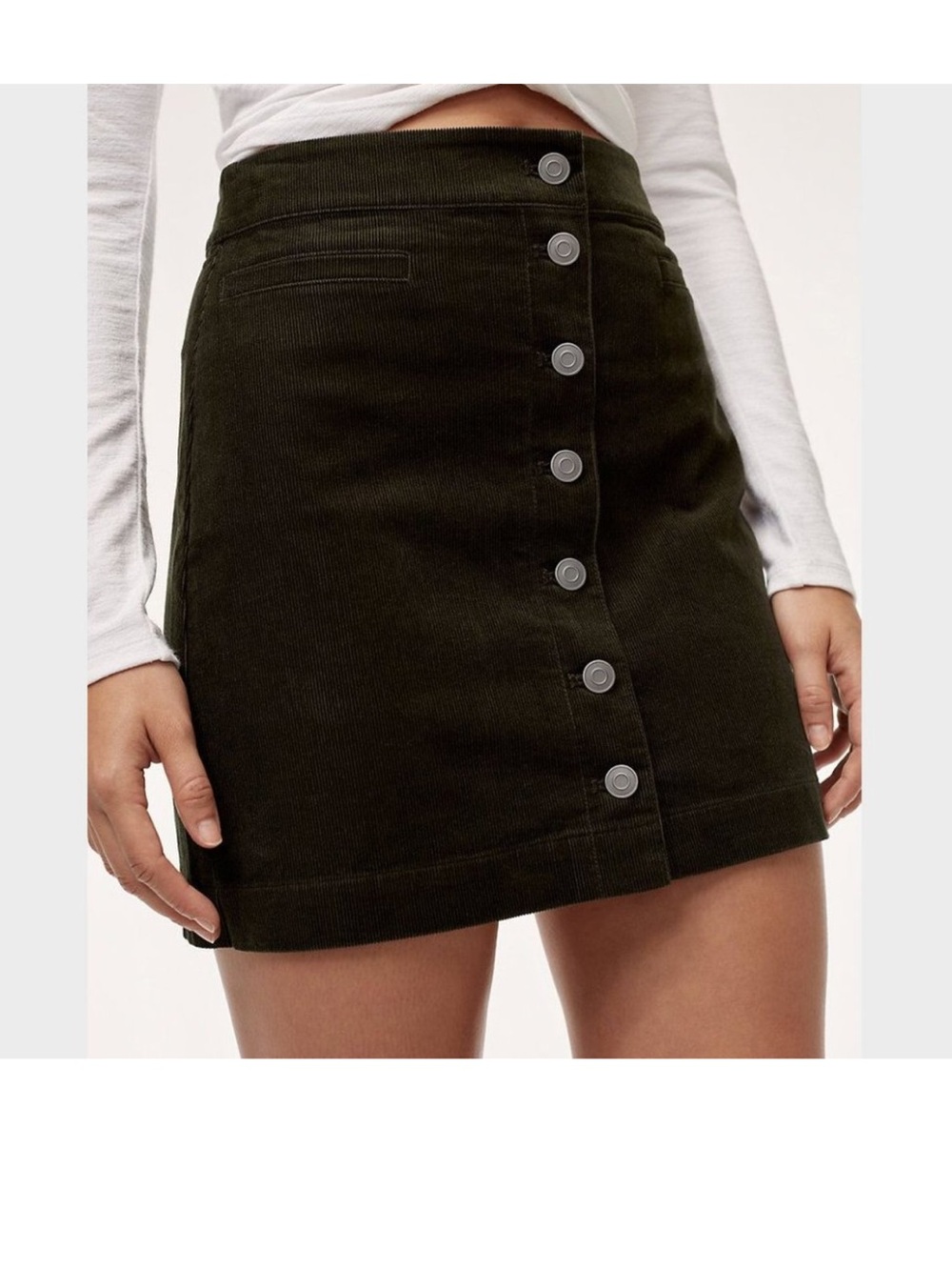 Wilfred Free Black Corduroy Mini Skirt  Sz 0